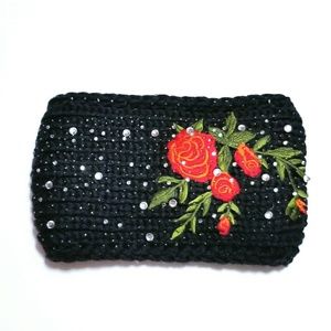 Rose Crystal Large Chunky Earwarmer